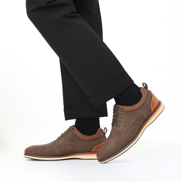 Men's Non-Slip Casual Oxford Shoes - BROWN - 6